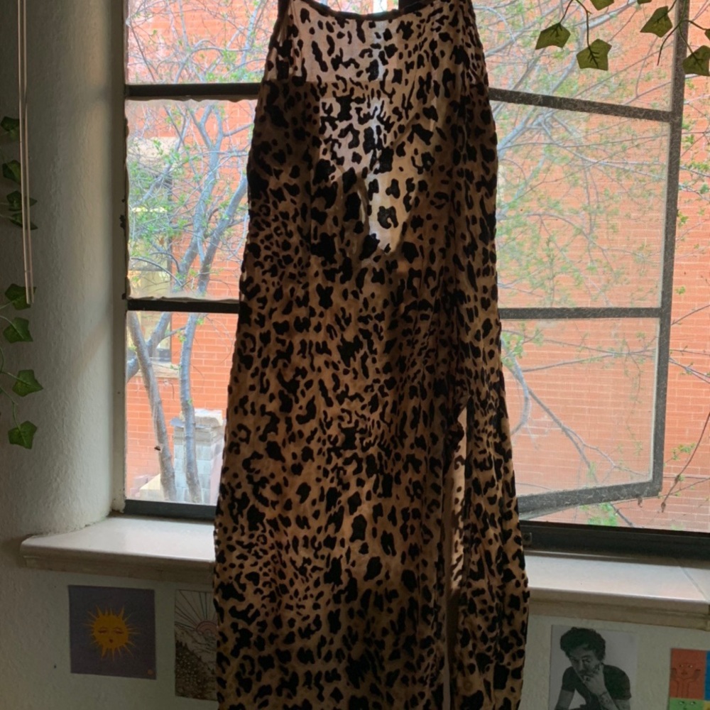 Midi Cheetah Print Slip Dress